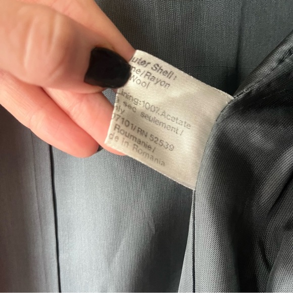 Vintage Dark Academia Herringbone Wool Blazer Skirt Suit Set 7/8 Made in Romania - Picture 6 of 16